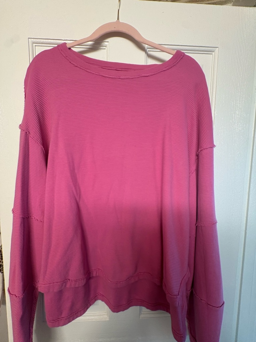 FREE PEOPLE PINK Long-Sleeve Top